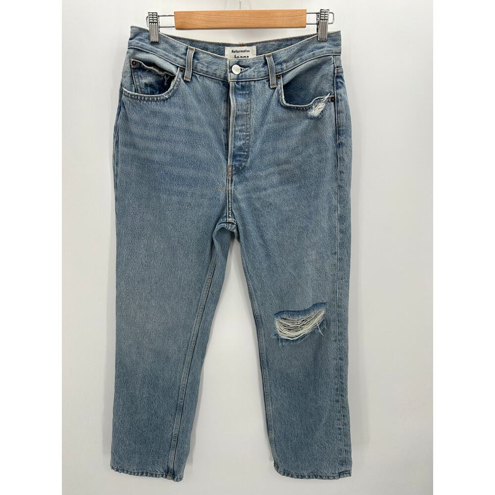 Reformation Womens Mid Rise Relaxed Jeans Size 28 Organic Cotton‎ Sustainable